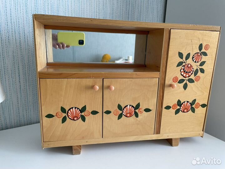 Игрушки СССР мебель, шкафчик для одежды игровой