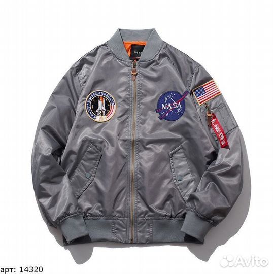 Бомбер Nasa Серый