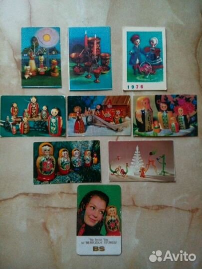 Календарики ссср. Исскуство