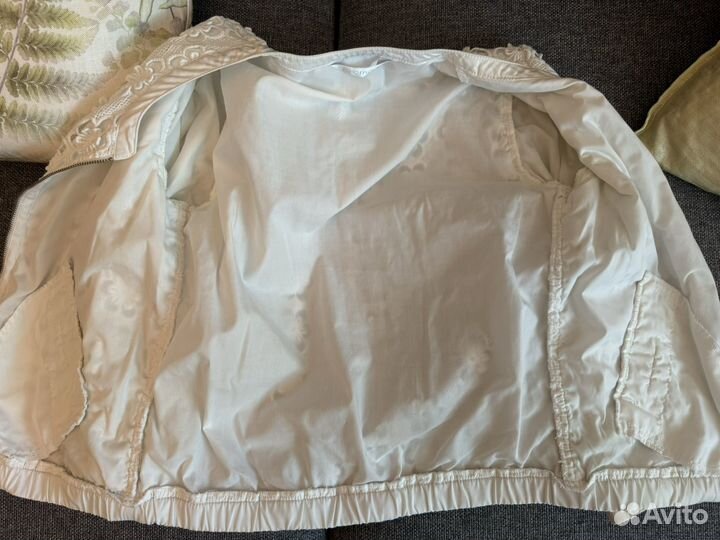 Бомбер белый кружево 42