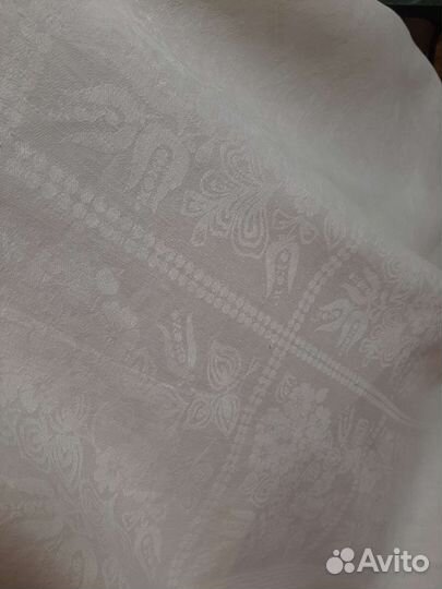 Скатерть СССР винтаж Лен