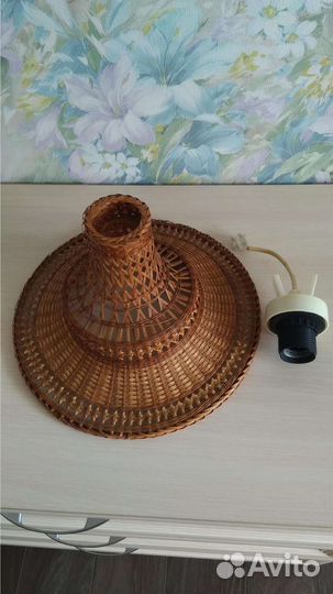 Абажур из соломы