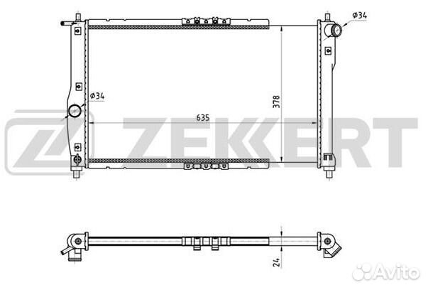 Шевроле Ланос радиатор системы охлаждения