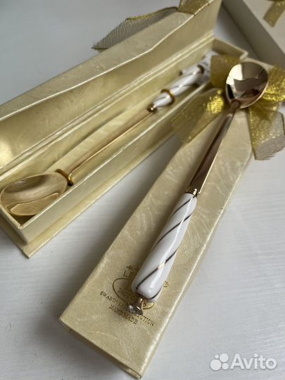 Чайные ложки золотые lenardi столовые приборы