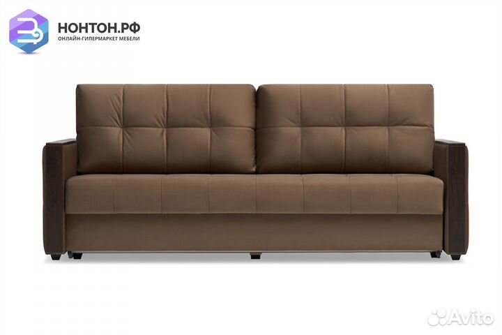 Диван еврокнижка Инсайд 3-х местный коричневый