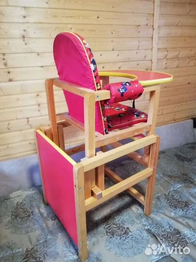 Стульчик для кормления деревянный трансформер