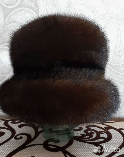 Шляпа-капор женская норковая, новая