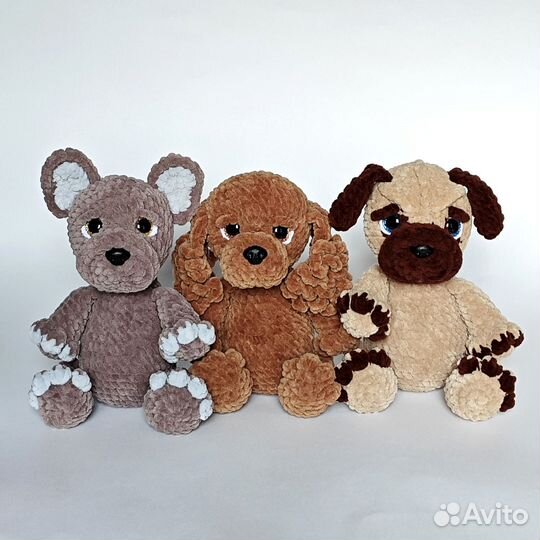 Собачки щенки вязаные бульдог спаниель мопс