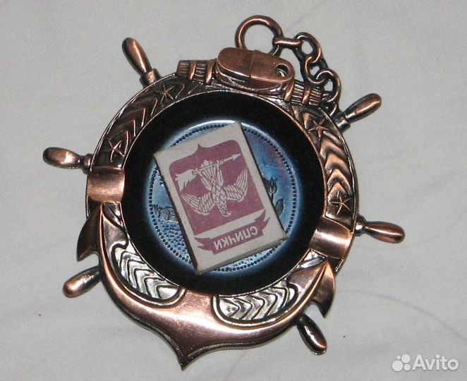 Пепельница медная зажигалка