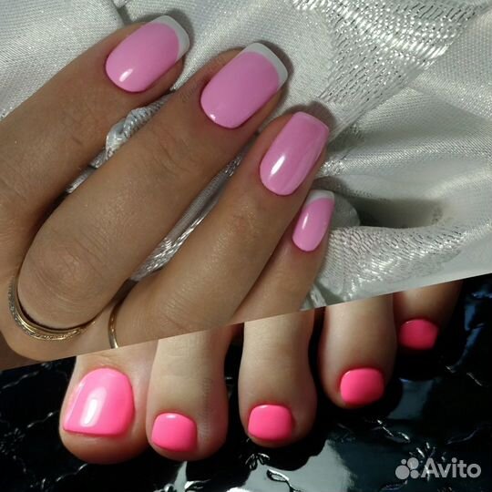 Наращивание маникюр педикюр гель лак