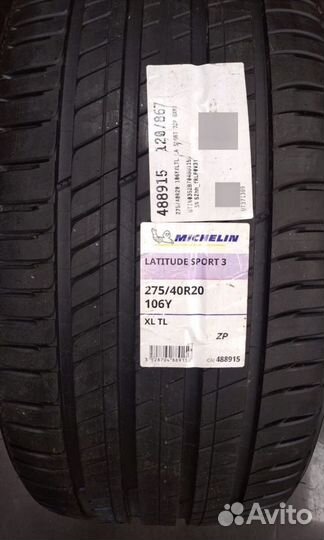 Michelin Latitude Sport 3 ZP 275/40 R20 и 315/35 R20 110Y