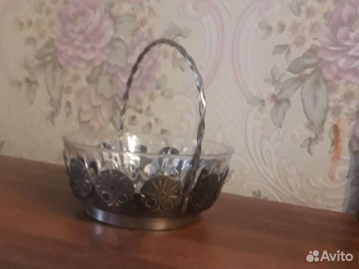 Конфетница СССР с подставкой