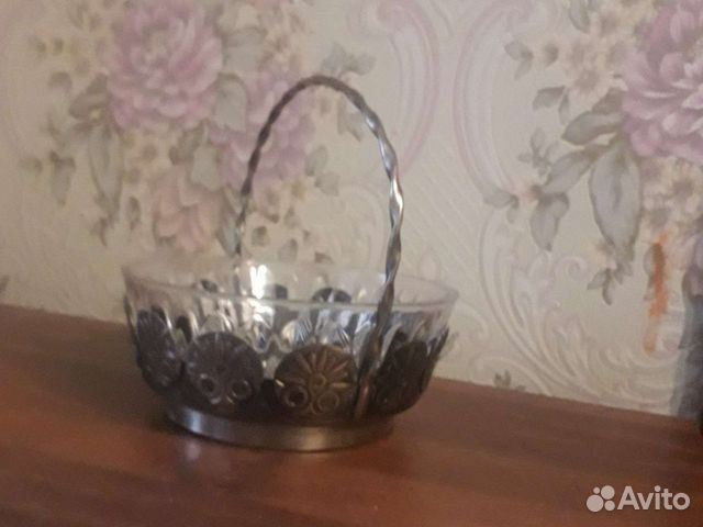 Конфетница СССР с подставкой