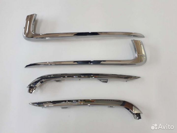 Молдинги переднего бампера granta fl хром