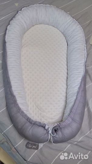 Детская кроватка-трансформер с маятником белая