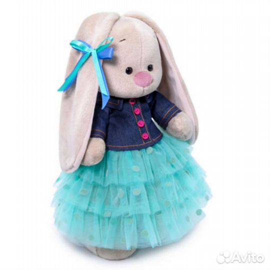 Зайка Ми в юбке и джинс куртке 25 см