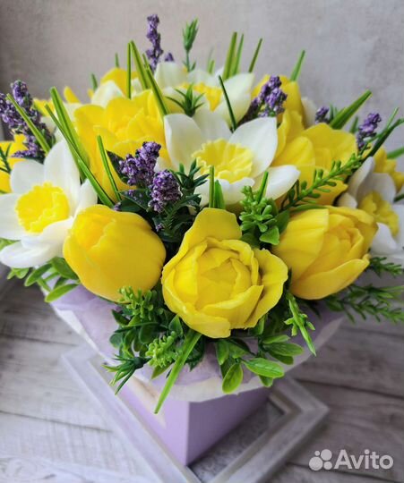 Букет цветов из мыла ручной работы