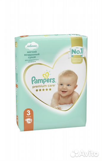 Подгузники Pampers Premium Care 3