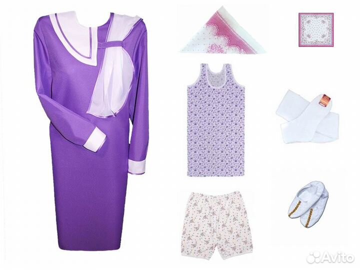 Комплект женской ритуальной одежды 