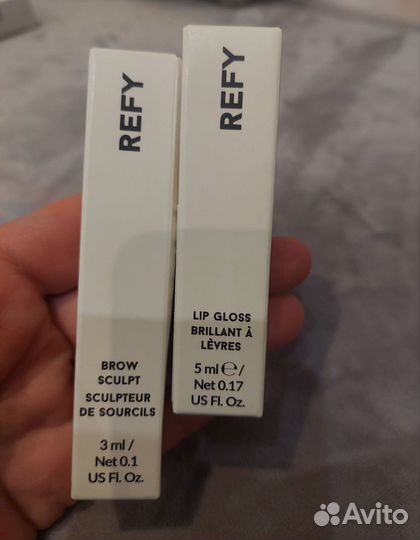 Набор миниатюр Refy lip gloss 5ml,brow sculpt 3 ml
