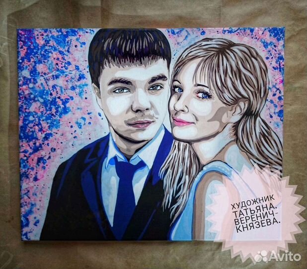 Портреты под заказ Поп-арт