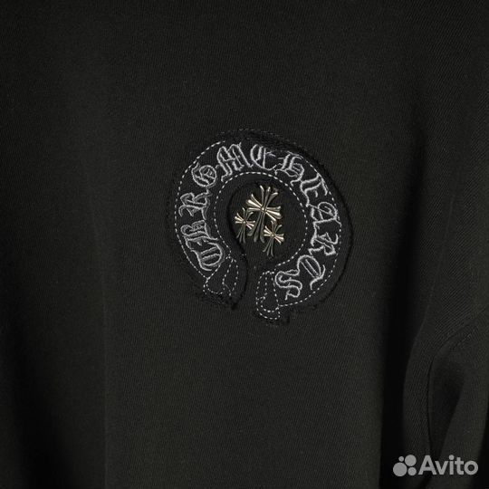 Свитшот Chrome Hearts черный оверсайз