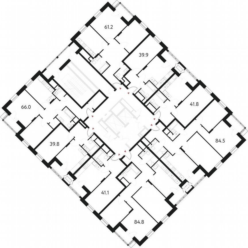 3-к. квартира, 84,5 м², 3/17 эт.