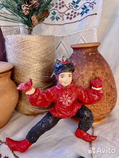 Ватные елочные игрушки