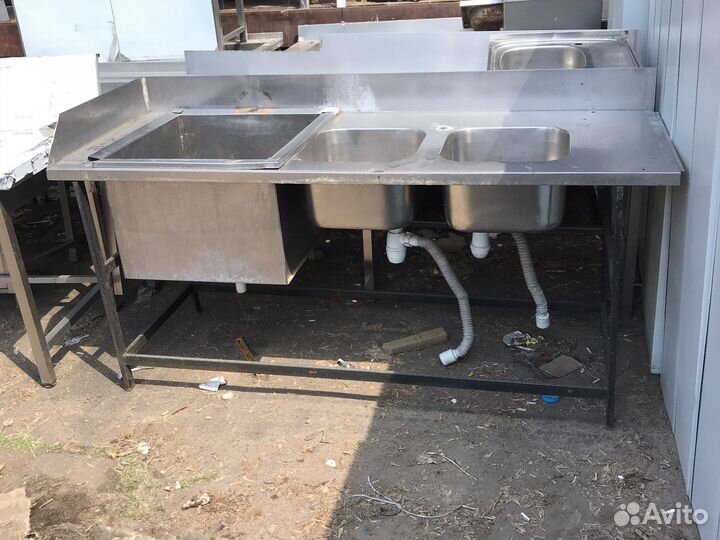 Мойка трехсекционная 202*75см