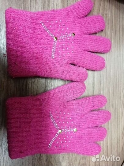Перчатки розовые детские