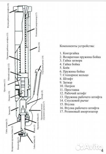 Устройство пистолет станер для оглушения скота крс