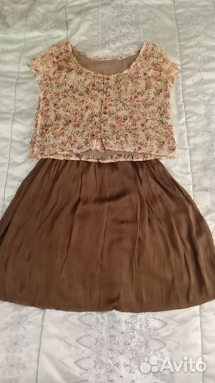 Юбка + блузка mango, размер m