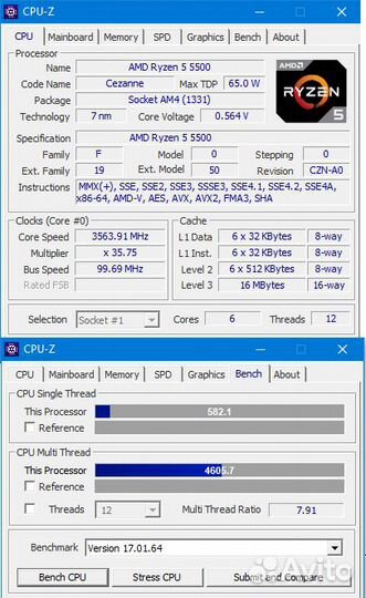 Процессор AMD Ryzen 5 5500