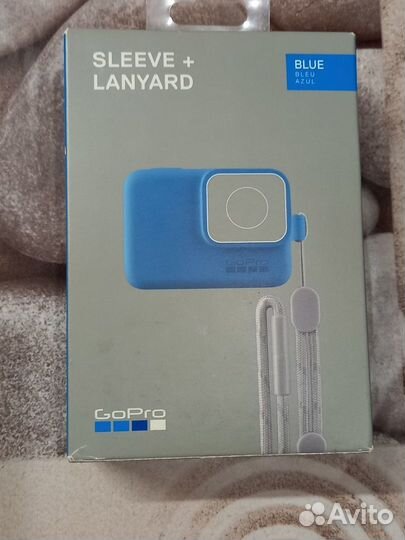 Силиконовый чехол GoPro hero 5 6 7 Black голубой