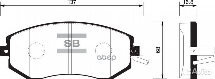 Колодки тормозные передние SP1553 SP1553 Sangsi