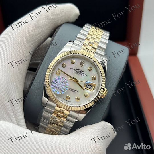 Часы женские перламутр Rolex Datejust 36 мм