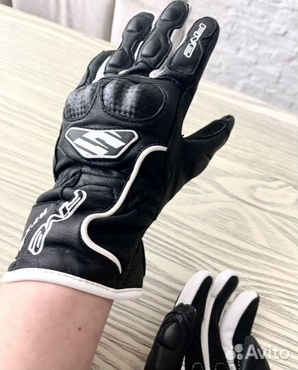 Мотоперчатки five RFX4 черно-белые