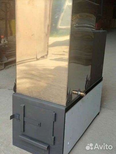 Печь для бани с баком