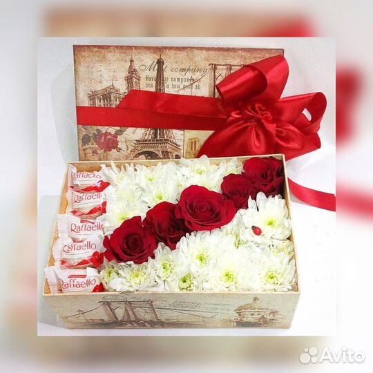 Живые цветы букеты с конфетами