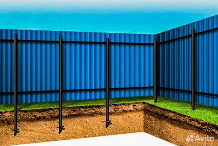 Винтовые и жб сваи опоры под забор