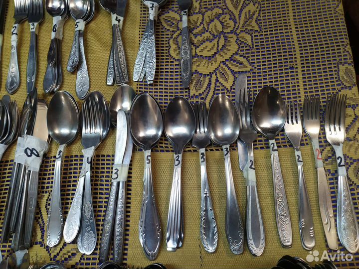 Нержавейка вилки ложки ножи СССР