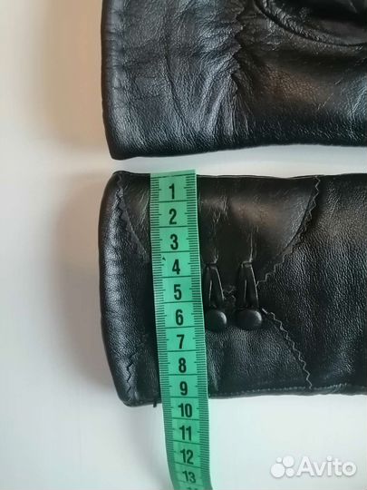Перчатки утеплённые кожаные для девочки-подростка