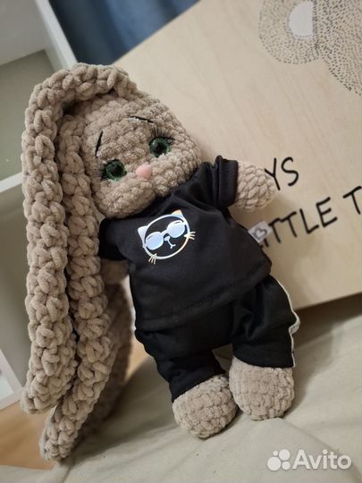 Зайка ручная работа 30 см