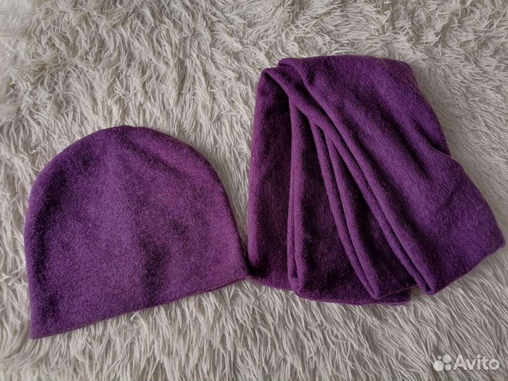 Шапка и снуд демисезонные /зима из ангоры