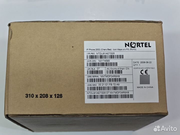 IP телефон Nortel Avaya IP Phone 2002 ntdu91