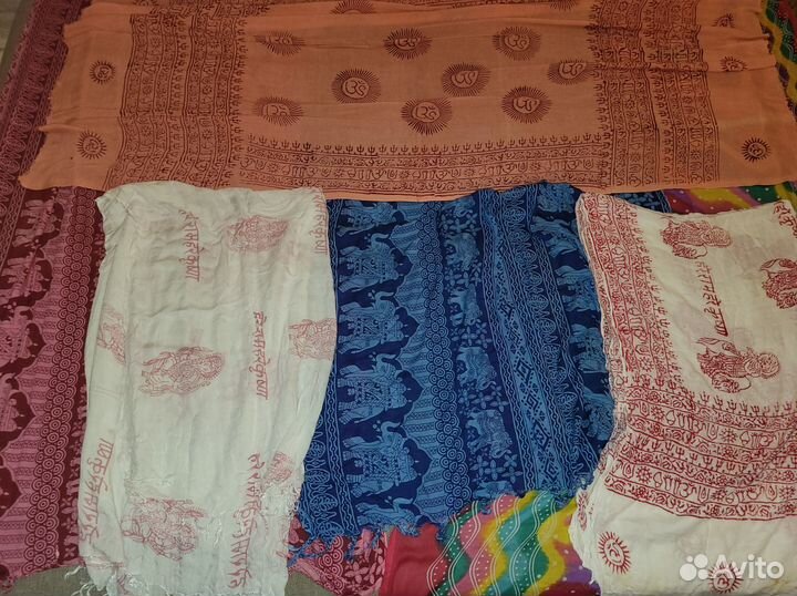 Парео Индия красивые с мантрами и рисунком Хл 100