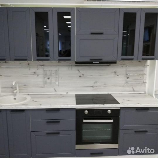 Кухня новая модульная серая