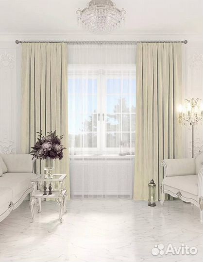 Шторы бархатные 2 шт с подхватами