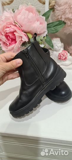 Кожаные ботинки челси zara 24 и 25