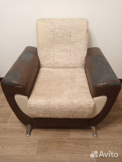 Диван + 2 кресла, б/у